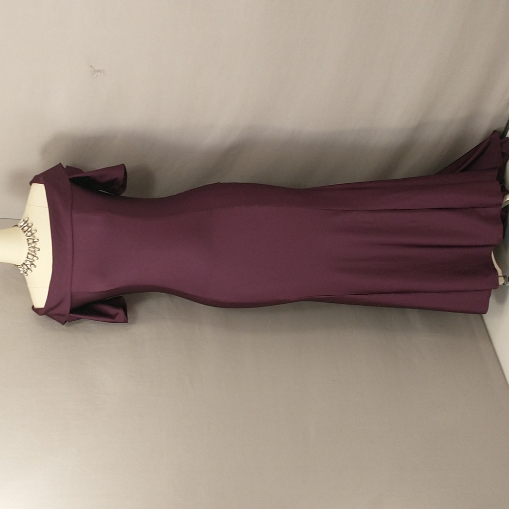 Rich Purple Gown Atria Couture Dark Plum Classy Feminine USA Quality Stretch fab